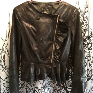 Ruffled black jacket